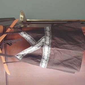 Brown Halter Top with Embroidery